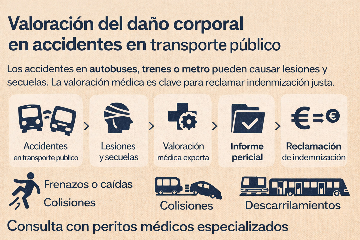 Valoración de daño corporal en accidentes de transporte público