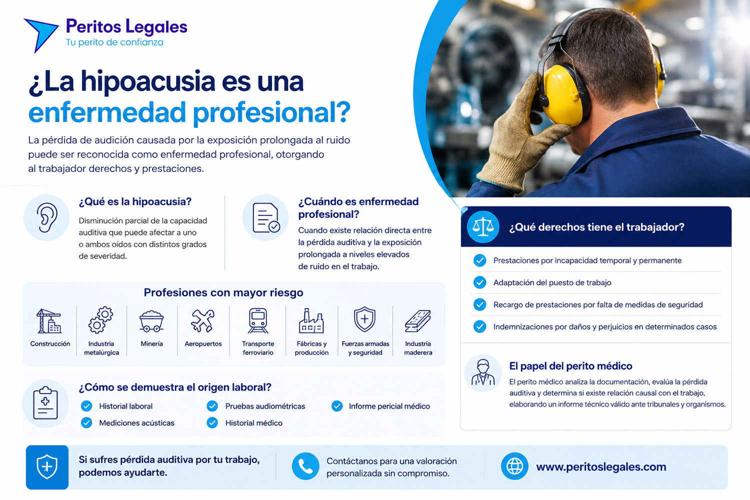 La hipoacusia es una enfermedad profesional